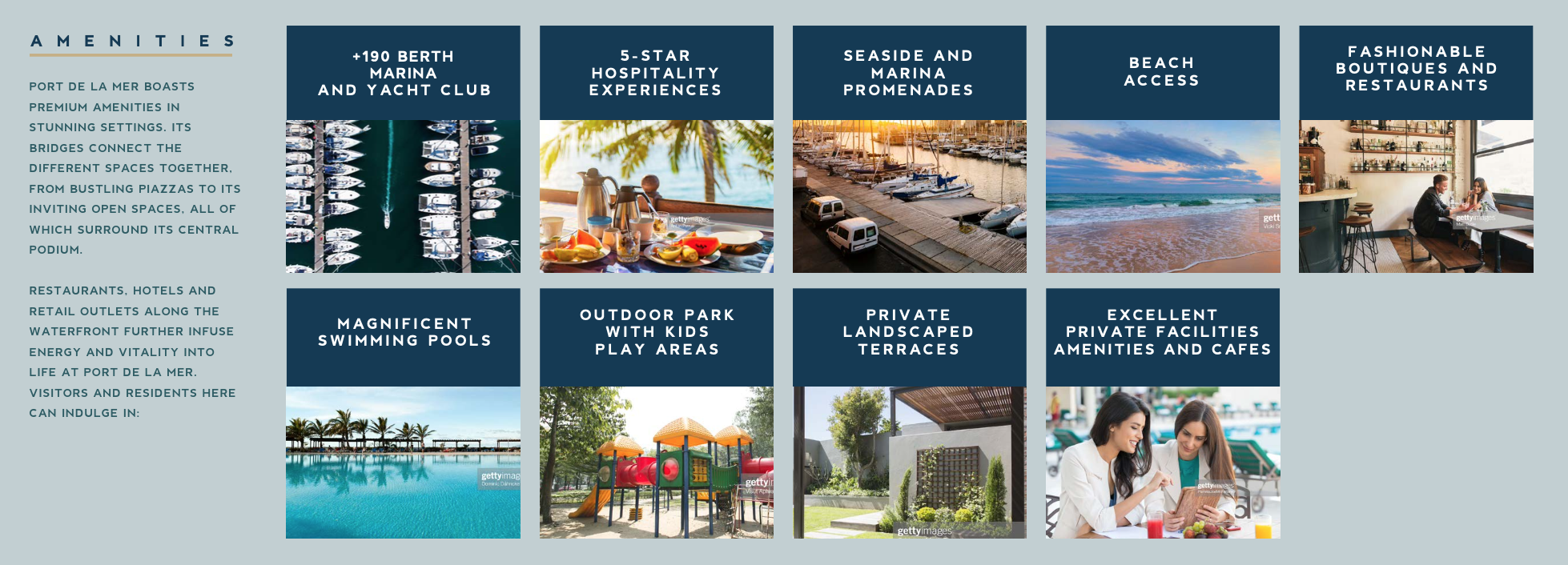 port de la mer Dubai amenities