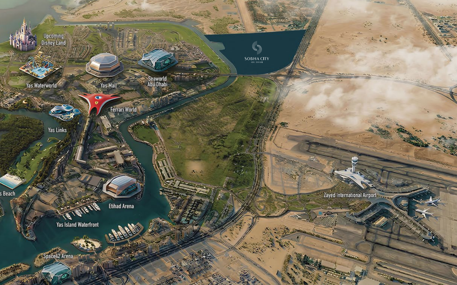 Sobha City Abu-Dhabi location